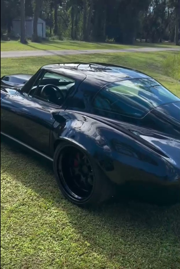 Finished paint and body work on a Chevrolet Corvette front end.